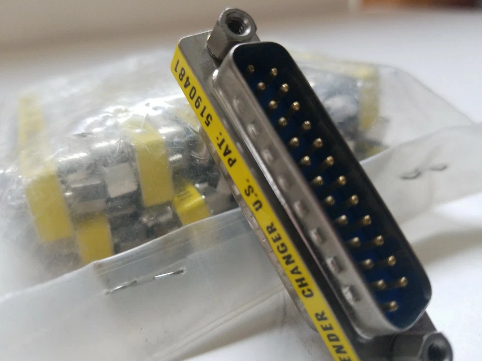 10 pieces, DB25 Gender Changer (Male/Male), *New in bag, *Free Shipping USPS - Image 2 of 4