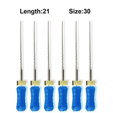 Sky Choice Hedstrom Files - 21 mm Length, Size 30 Blue w/Rubber Stopper 6/Pkg