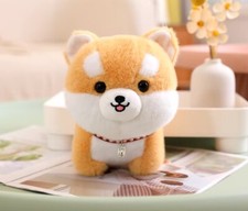 Shiba Inu Dog Plush Toy 10" Stuffed Animal Toddler Doll Gift for Kids