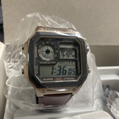 Casio AE-1200WHL-5AV, World Time Watch, Chronograph, 5 Alarms, 10