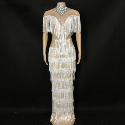 blue dress for baby girl Women's Silver Fringe Dress main image 0