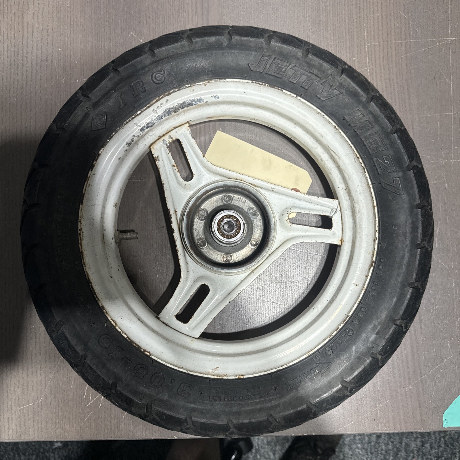 1988-1991 Yamaha Jog CG50 Front Wheel with tire White