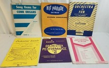 Lot of 6 Mid Century Orchestra  Conn Organ Music Lesson Song Books Lot
