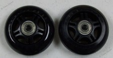 2 76mm x 24mm Inline Skate Replacement Wheels with Bearings 6mm or 8mm ID/Bore 