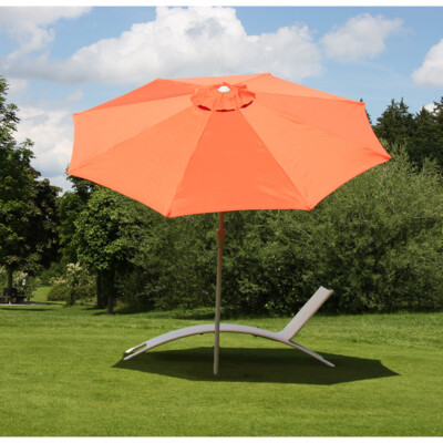 Sonnenschirm N19, Gartenschirm, Ø 3m neigbar Polyester/Alu 5kg terrakotta-orange