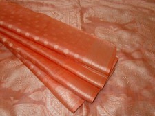BVH WEARABLE PURE SILK Vintage Sari Saree 5yds 21NOV8804 X04 E595 Orange ABCKB