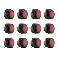 12pc 12V DC 25A SPST Power ON/OFF Rocker Toggle Switch for Automotive Boat ATV