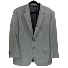 Jos A Bank Wool Two Button Houndstooth Blazer Sport Coat 44R
