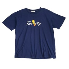 Vtg Disney Tweety Bird T Shirt Mens XL Blue Short Sleeve Embroidered Made In USA