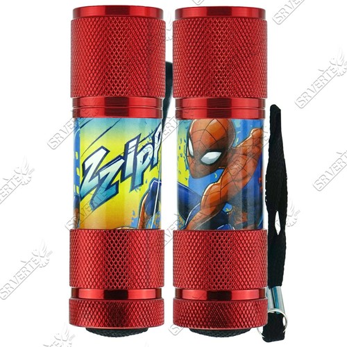 Kids Licensed Disney Cartoons Aluminium 9 LED Torch Light Boys Xmas Gift 8.7cm - Picture 169 of 302