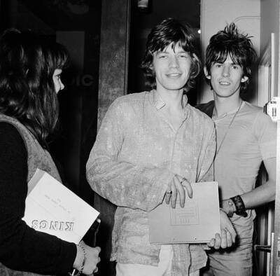 Mick Jagger and Keith Richards of The Rolling Stones at Olympic St- Old Photo