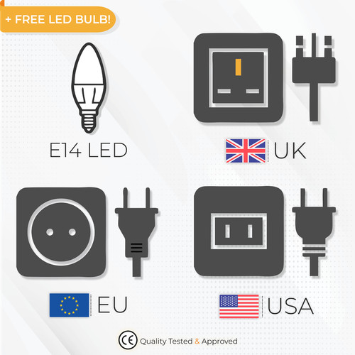 Turkish Moroccan Lamp Colourful Glass Mosaic Handmade Table Desk Light-Free Bulb - Bild 8 von 8