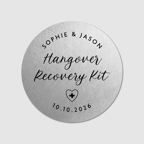 Personalized Hangover Recovery Kit Wedding Stickers, Survival Kit Custom Labels - Picture 13 of 14