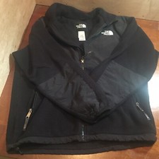 The North Face Jacket Girls/Youth XL 18 Black Fleece Full Zip Pockets Logo