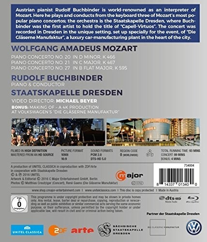 (未使用･未開封品)　Rudolf Buchbinder Plays Mozart Piano Concertos [Blu-ray] df5ndr3 Amazon.com: Mozart Piano Concerti 5 6 & 8 / Rondo K.382