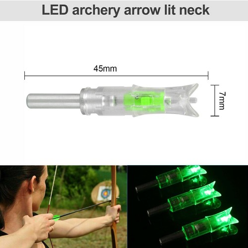 6X Automatic Lighted Led Crossbow Arrow Nocks for Crossbow Arrow ID 7.6mm Arrows - Picture 4 of 8
