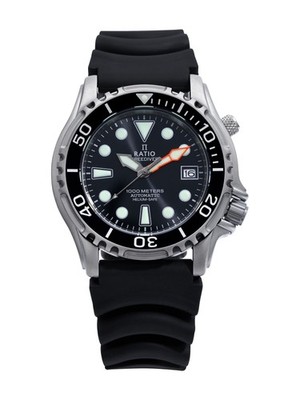 Ratio FreeDiver Black Dial Automatic Diver's 1000M 1066KE20-33VA-BLK Men's Watch