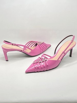 Gucci Seraphine 75MM Leather Slingback Pumps size 40 Retail $1450