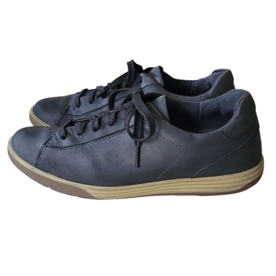 ECCO Soft 7 Black Leather Sneakers Women's EU 39 US 8 Comfort Casual Shoes