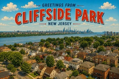 Greetings From CLIFFSIDE PARK NEW JERSEY MODERN Vintage Postcard C868