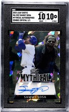 2023 Leaf Exotic Sammy Sosa #MA-SS2 Mythical  Zombie Crystal 1 1 SGC 10 Auto 10