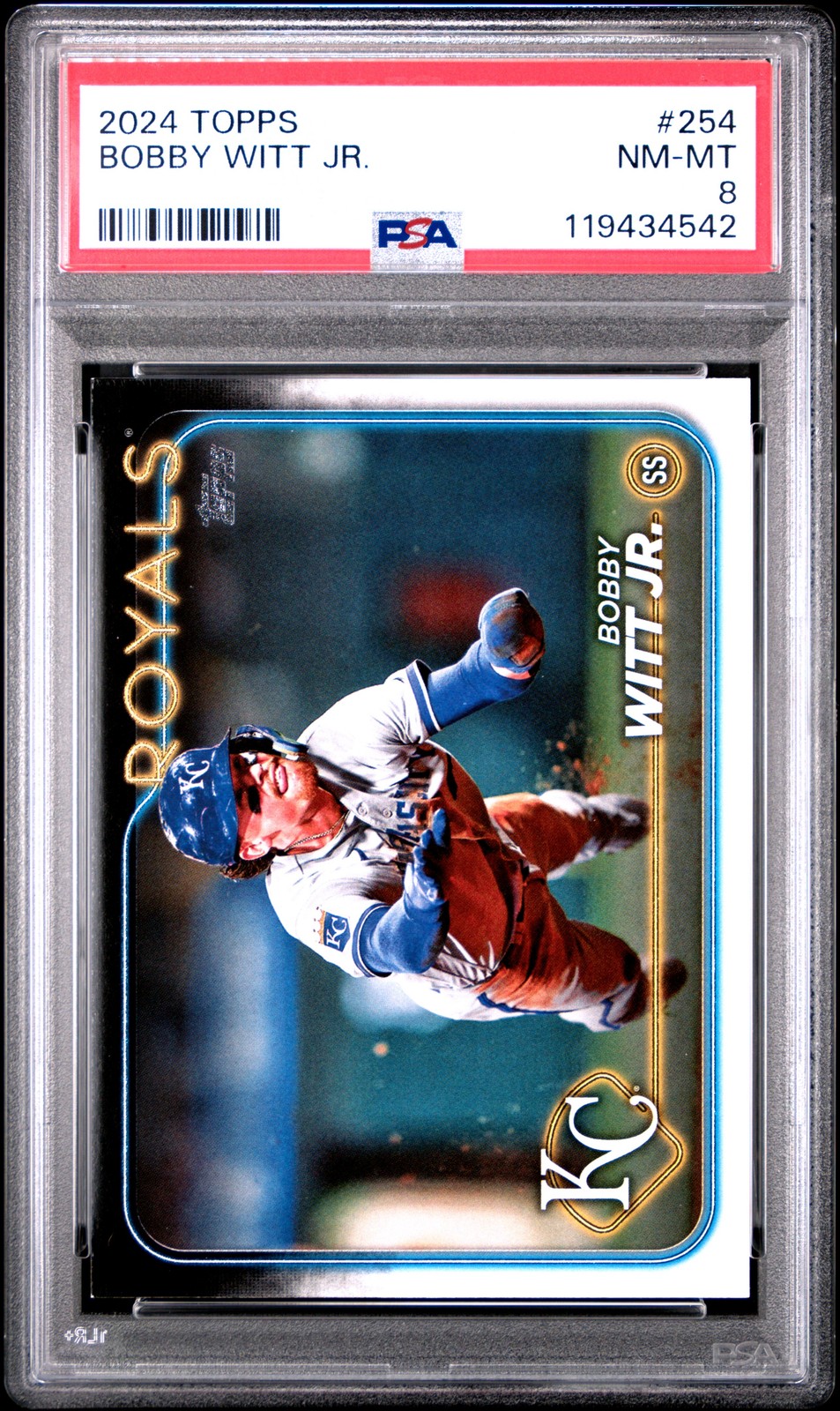 2024 TOPPS #254 BOBBY WITT JR. PSA 8