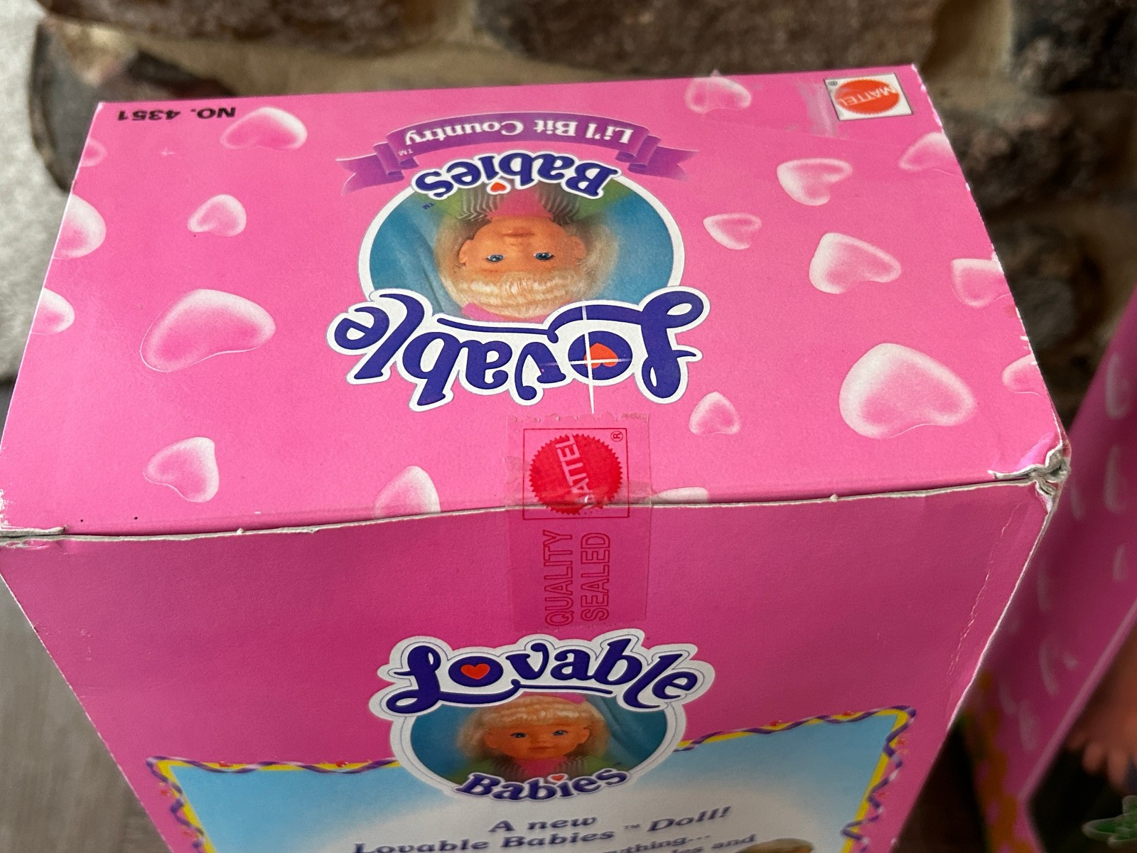 Vintage Mattell Lovable Babies Li'l Bit Country Girl & Boy  Doll  New in  Box