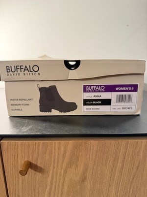 Buffalo David Bitton Anna Chelsea Boot Womens Size 8 Black Memory Foam NIB