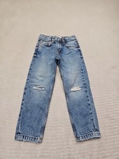 Zara Jeans Boys 7 Medium Wash Distressed Denim