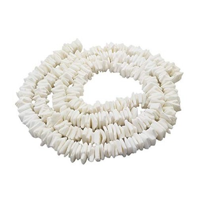 Natural White Clam Chips Shell Beads Irregular Puka Loose Beads Drilled for