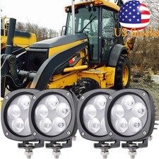 For Caterpillar Construction Equipment Work Lamp 4x Led Semi Round Flood Lights 