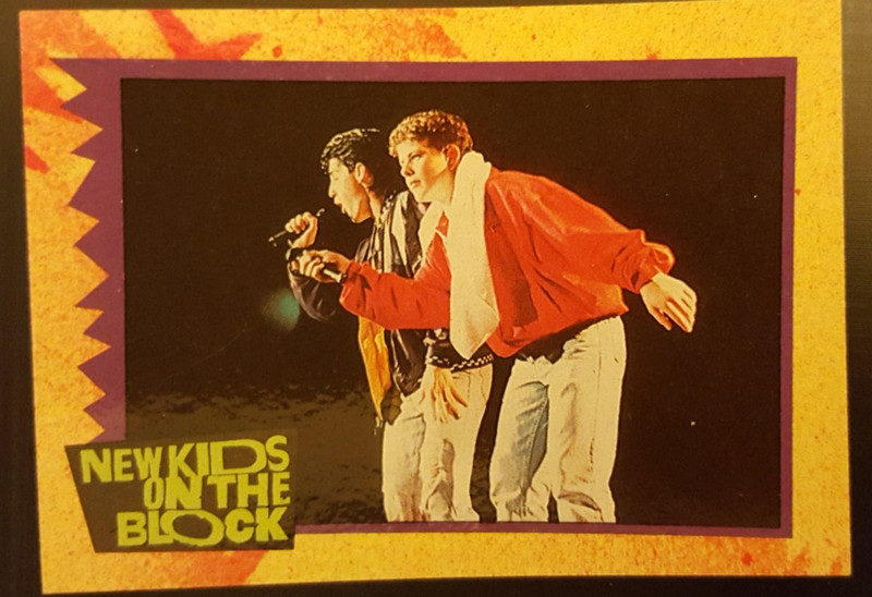 Workin' Hard! New Kids on the Block Topps 1 trading card #54