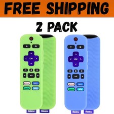 2 Pack Remote Cover Glow in The Dark Compatible with Roku Voice Remote
