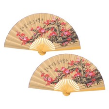 2pcs Folding Wall Fan Art Giant Fan Wall Hanging Decoration Chinese Style