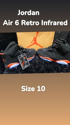 Jordan Air 6 Retro Infrared Black Infrared High Top Sneaker Basketball Shoes