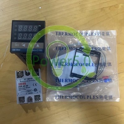 REX-C100 Digital LCD PID Temperature Controller Set+ K Thermocouple+ MaxSSR 40DA