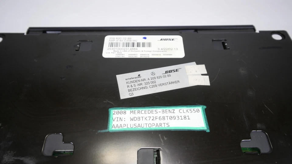 🟩 2000-2006 Mercedes W215 CL55 AMG CL500 Radio Audio Amplificador 215 820 01 89 Foto 4 de 4