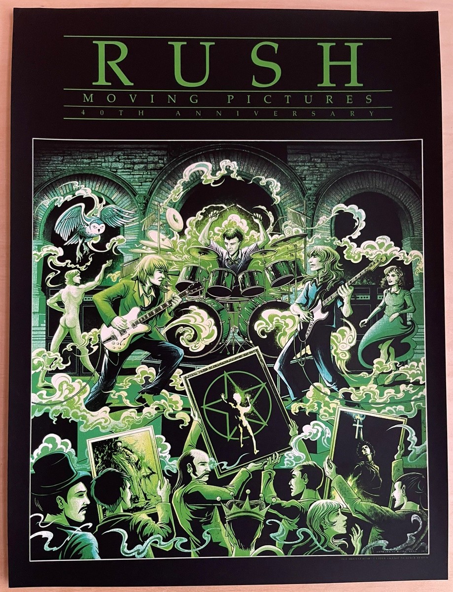 RUSH ライブコンサートポスター Rush Concert Poster Moving Pictures 40 Years Miles Tsang Limelight