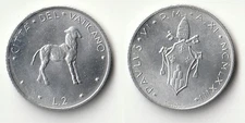 1973 Vatican 2 lire coin
