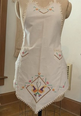 Cross Stitch Butterfly Full Apron