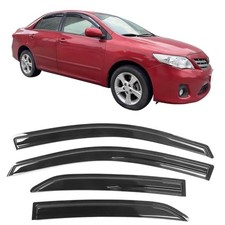 Window Visor Compatible with 2009-2013 Toyota Corolla, Mugen Style Smoke/Tinted