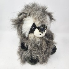 Aurora Realistic Raccoon 10  Plush Stuffed Toy Gray Fluffy Soft
