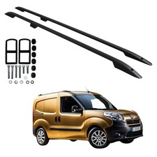 Dachreling für Fiat Doblo L1 kurz 2010–2022 - Dachgepäckträger Aluminium Schwarz