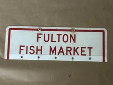 Rare 1980s NYC Fulton Fish Market Street Sign South Street Seaport Pier 17 L@@@K