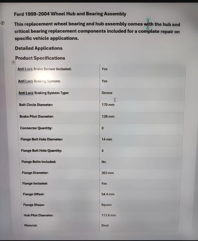 *NUEVO* Conjunto de cojinete y buje Dorman 951-835 Ford F-250,350,450,550 Super Duty Foto 4 de 4