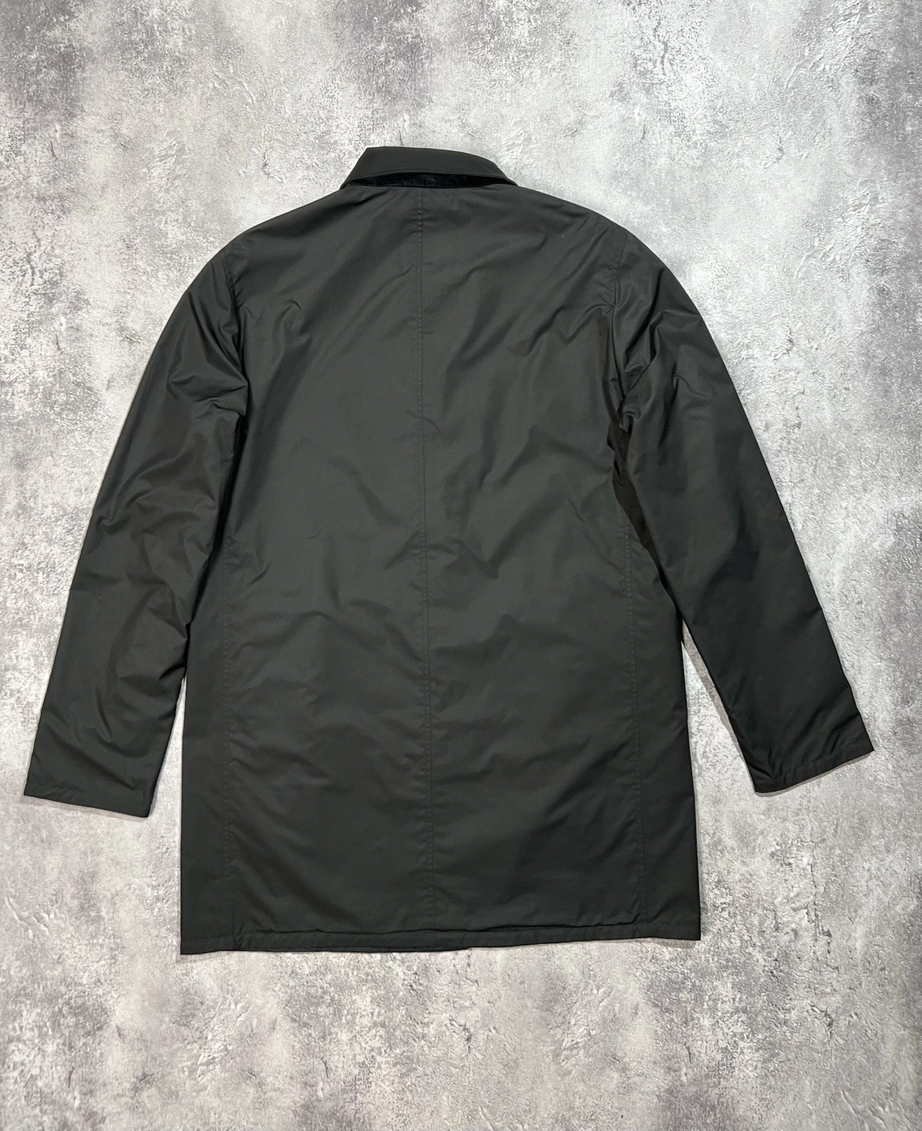 ⁠VTG Calvin Klein Collection Italy Reversible Coat Jacket Mens L 50 Dark Navy⁠ image 19