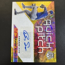 BRADY SINGER 2021 Mosaic Rookie Auto Quick Pitch 03/10 QPA-RS Kansas City Royals