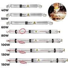 CO2 Laser Tube 40W 60W 700mm To 1830mm Length Glass 80mm Dia Long Service Life