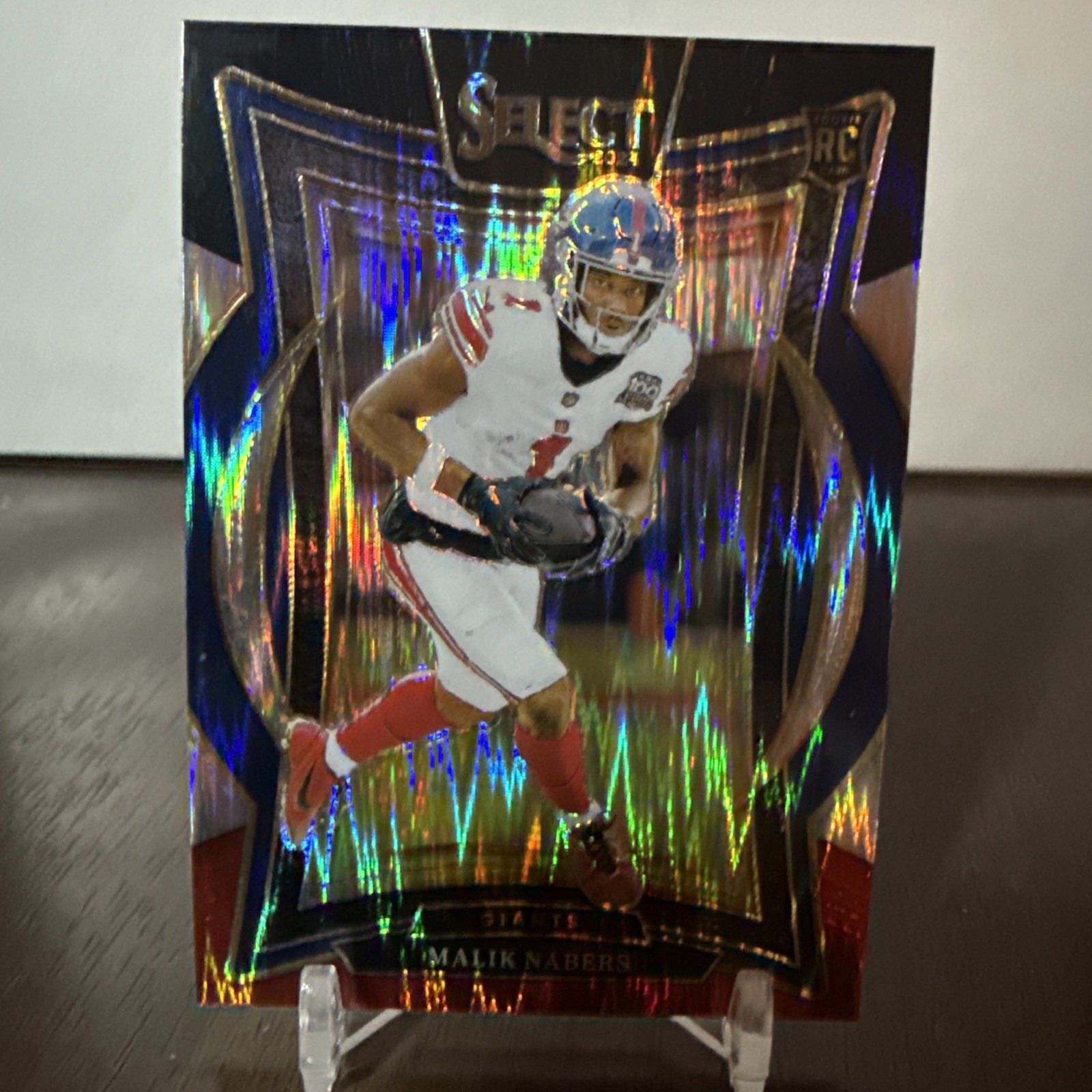 2024 Panini Select - Concourse Malik Nabers #29 Black & Red Shock Prizm (RC)