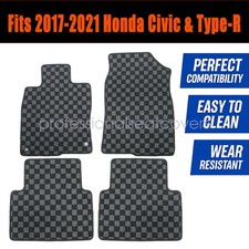 Replacement Checkered Flag Carpet Floor Mats For 2017-2021 Honda Civic Type-r Replacement Checkered Flag Carpet Floor Mats For 2017-2021 Honda Civic Type-r